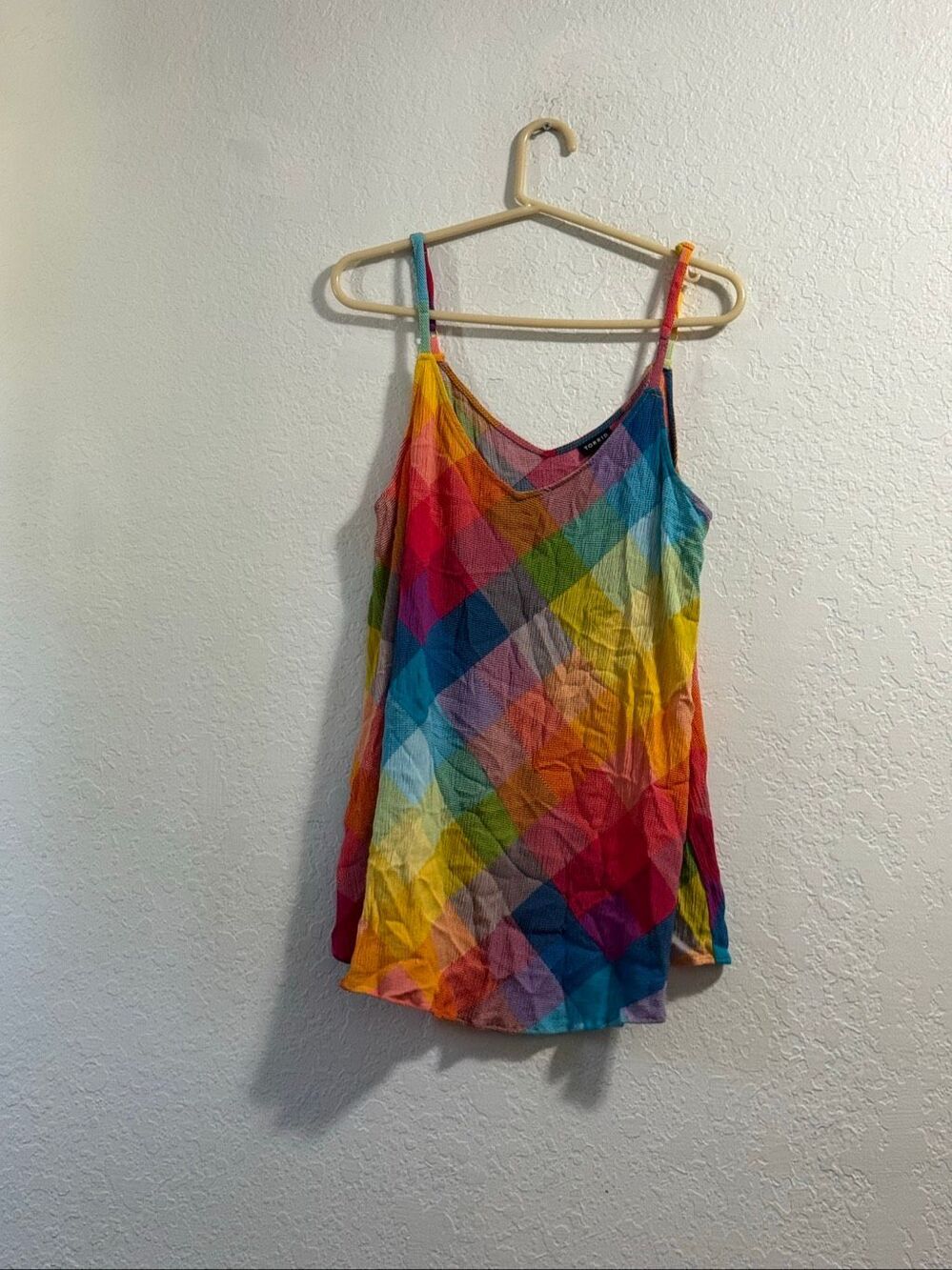Torrid rainbow swing floaty tank top shirt 2 2x boho festival